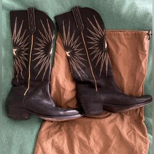 Golden Goode Wish Star Boots Black Sz 40